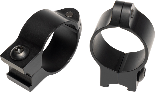 Pair of black metal scope mounting rings