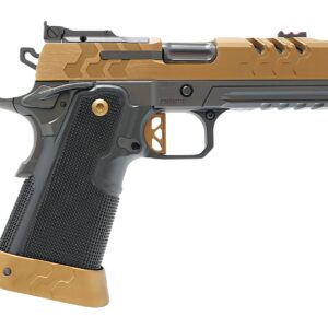 Gold and black customized semi-automatic pistol