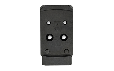 Black rectangular mounting plate with circular holes