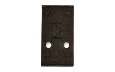 Black rectangular mounting plate with four corner holes