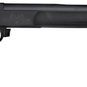 Black bolt-action hunting rifle on white background