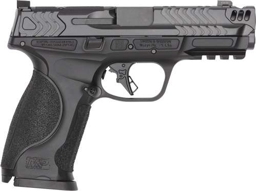 Black Smith & Wesson M&P semi-automatic pistol side view