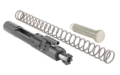 Rifle bolt carrier assembly with recoil spring and buffer