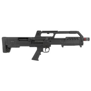 Black Escort Magnum bullpup-style shotgun on white background