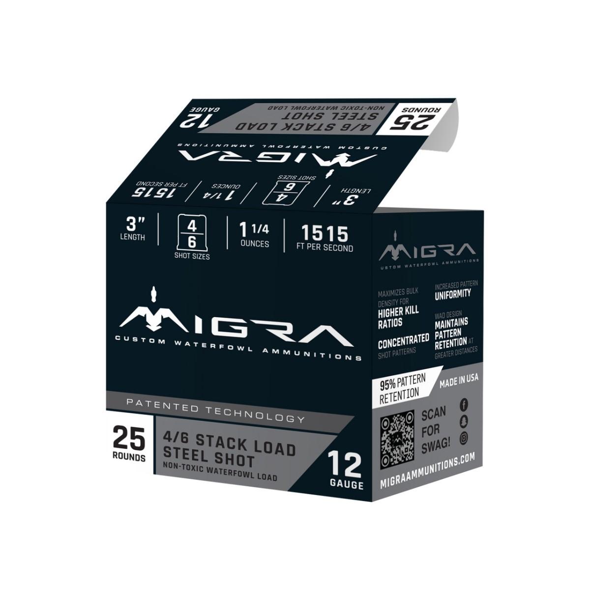 Migra 12-gauge 4/6 stack-load steel shot ammunition box