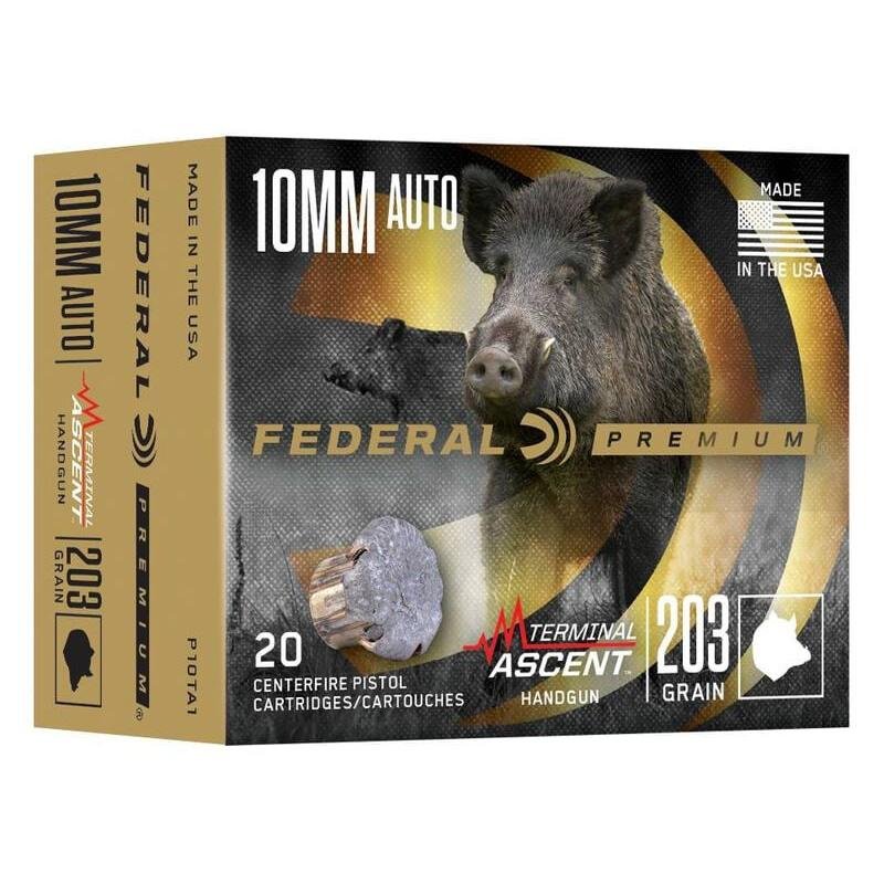 Federal Premium 10mm Auto 203-grain handgun ammunition box