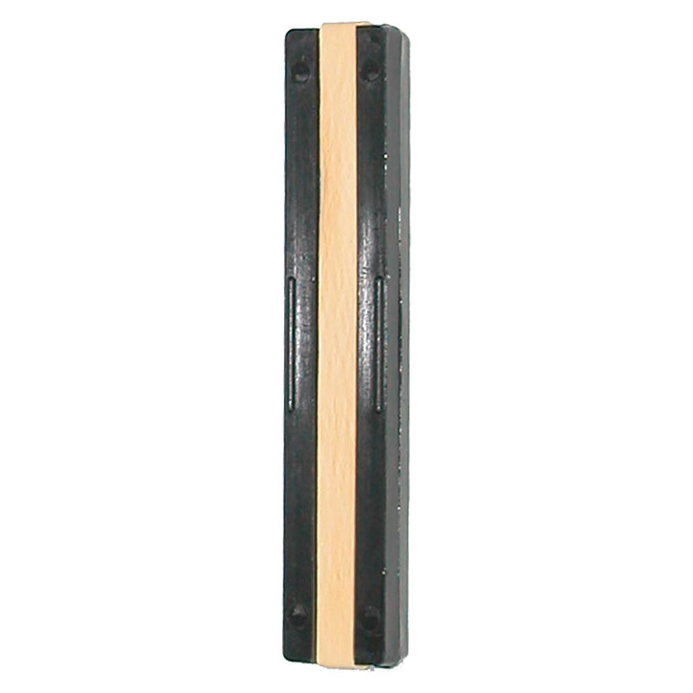 Black and wood billiard cue wall rack