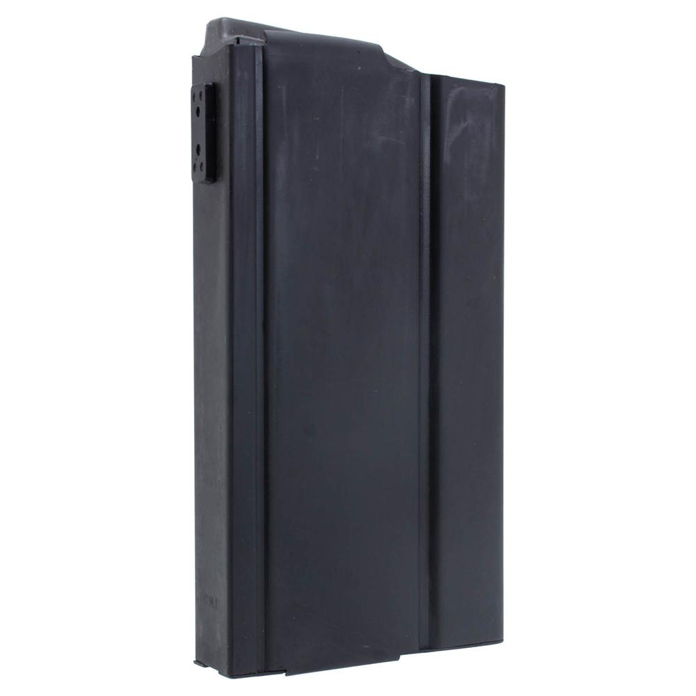 Black rectangular plastic equipment housing on a white background