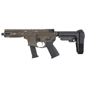 Compact 9mm AR-style firearm with folding brace