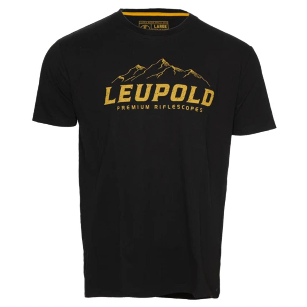 Black Leupold Premium Riflescopes mountain graphic T-shirt
