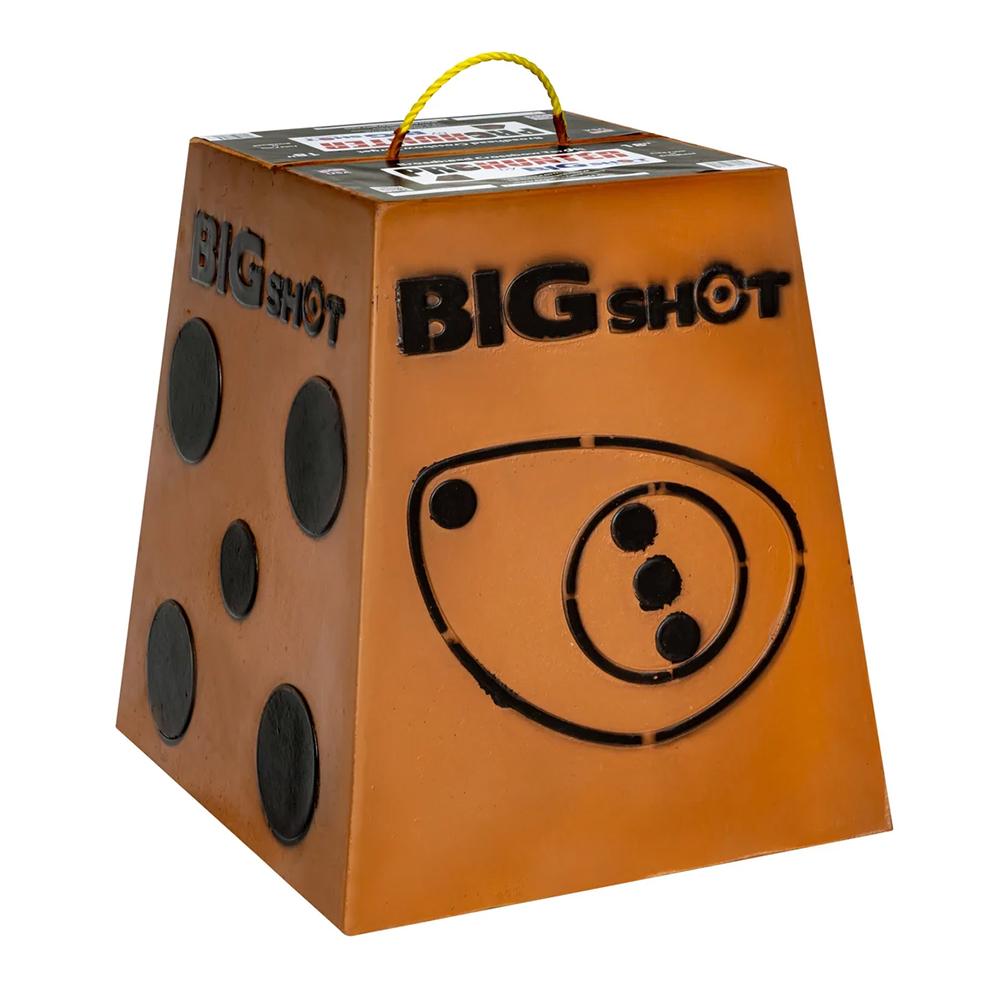 Orange BIG SHOT archery target block with rope handle