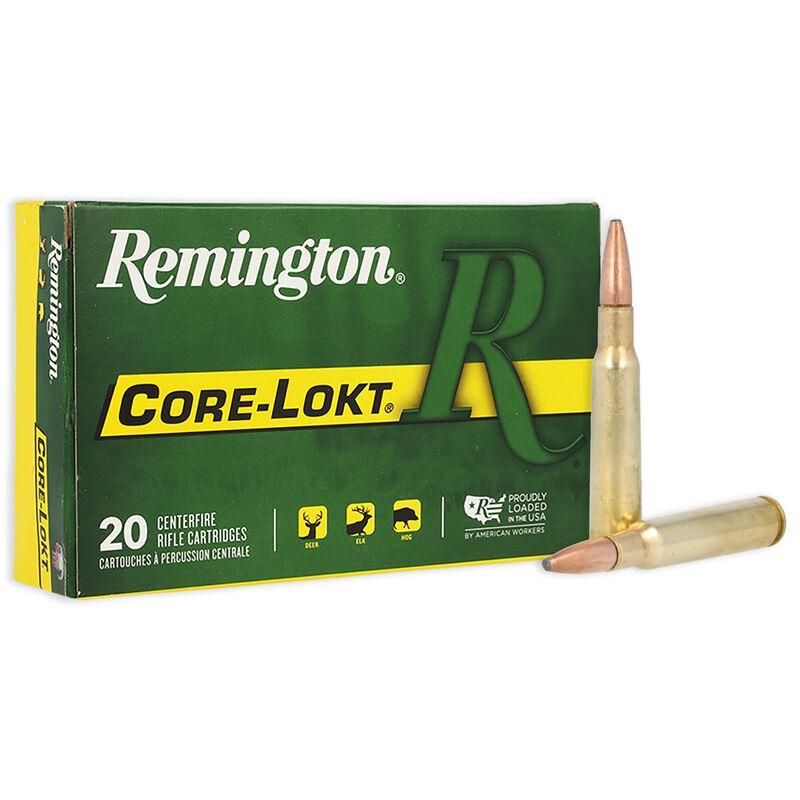Remington Core-Lokt rifle ammunition box with two cartridges