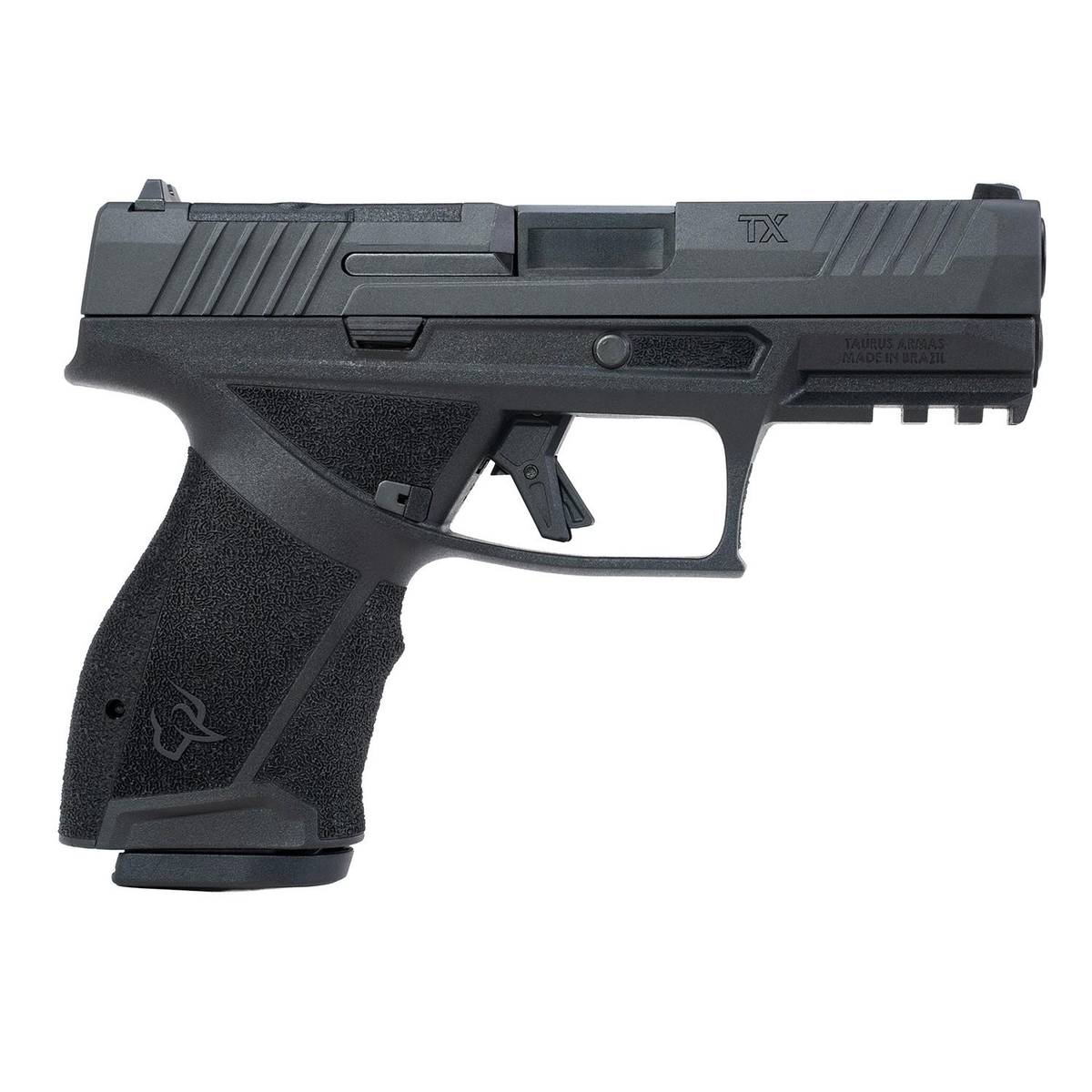 Black Taurus TX semi-automatic pistol side view