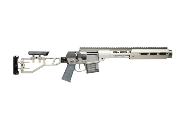 Modern precision rifle with folding adjustable stock