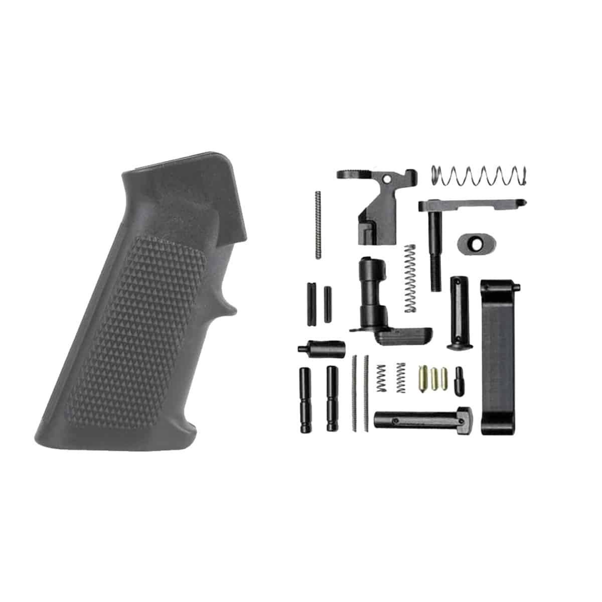 AR-15 lower receiver parts kit with pistol grip