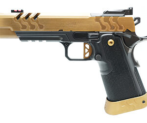 Gold and black customized semi-automatic pistol