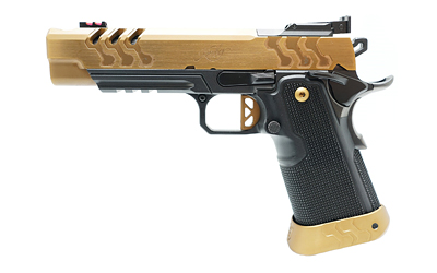 Gold and black customized semi-automatic pistol