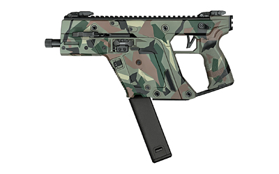 Camouflaged compact firearm with extended magazine