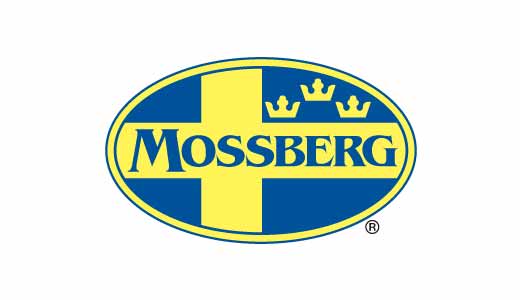 Mossberg blue and yellow oval logo