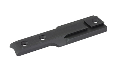 Black metal mounting rail with three screw holes