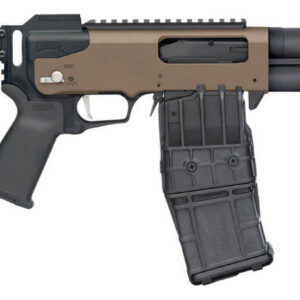 Two-tone tactical shotgun with adjustable stock and magazine