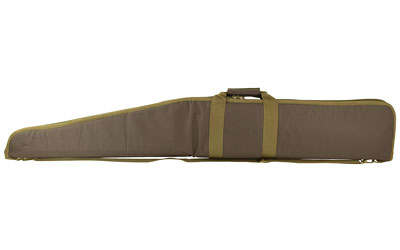 Brown padded rifle case with shoulder strap