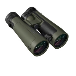 Olive green Bushnell binoculars with large coated lenses