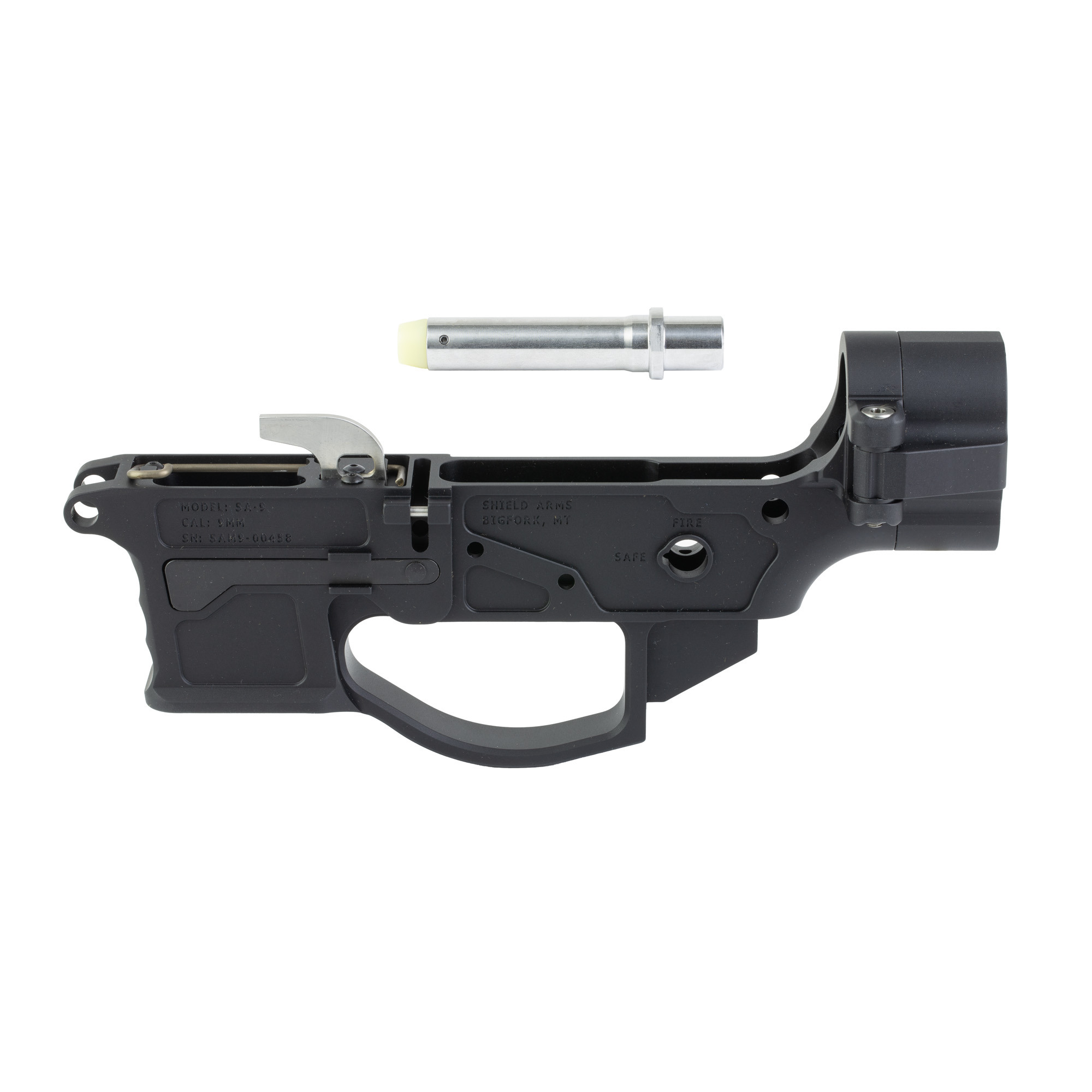 Shield Arms SA-9 firearm receiver assembly with bolt