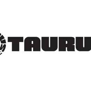 Black Taurus logo with bull emblem on white background