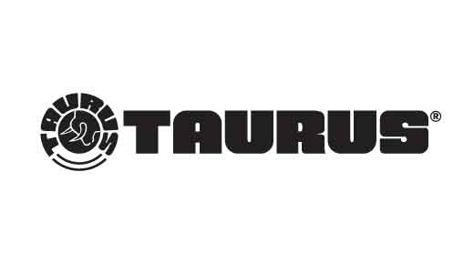 Black Taurus logo with bull emblem on white background