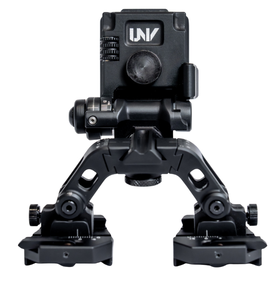 Black adjustable dual-arm camera mounting bracket