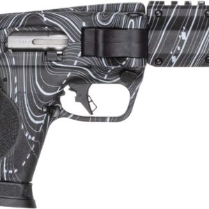 Topographic-pattern AR-style rifle receiver and stock
