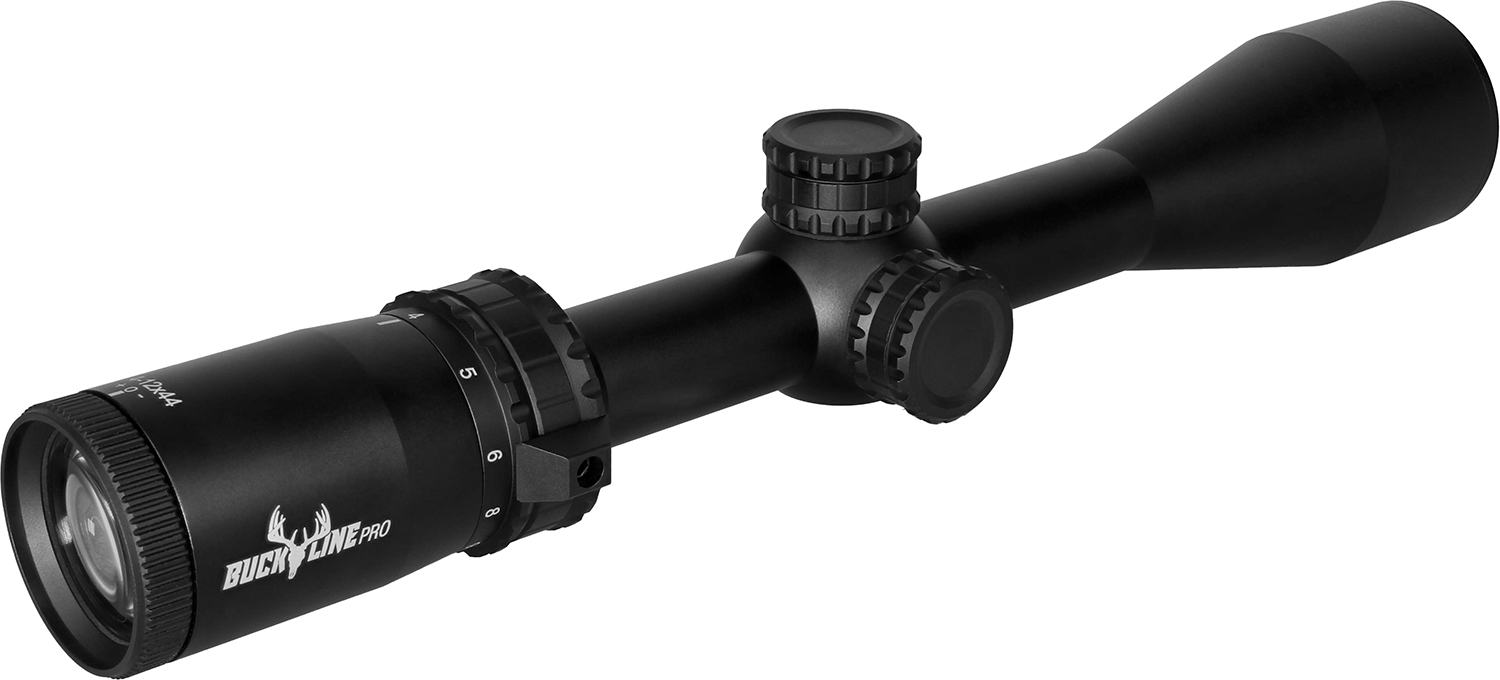 Black Buckline Pro rifle scope with adjustment turrets