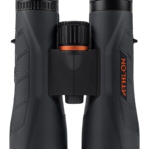 Black Athlon Midas binoculars with orange accents