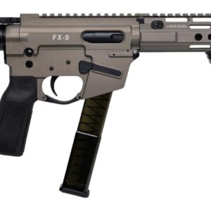 Tan FX-9 pistol-caliber carbine with folding brace