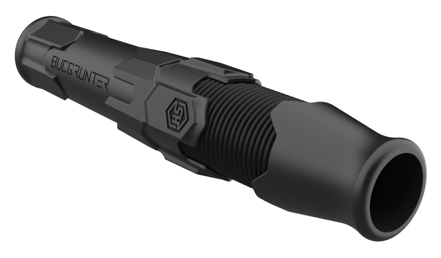 Black BuckRunt deer grunt call with ribbed flexible tube
