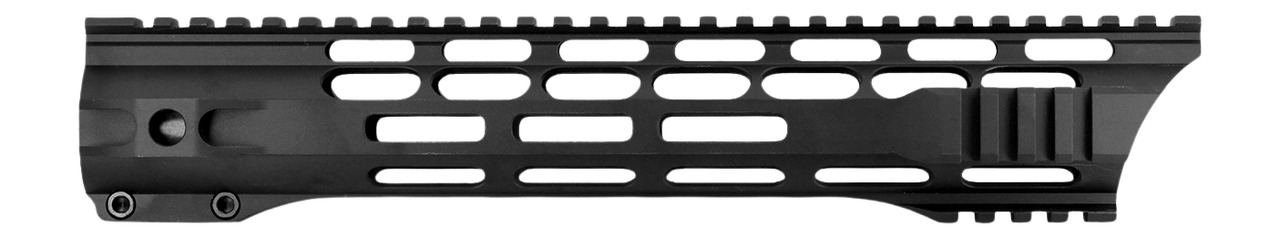 Black ventilated rifle handguard with Picatinny rails