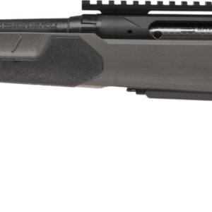 Close-up of black Savage semi-automatic rifle receiver
