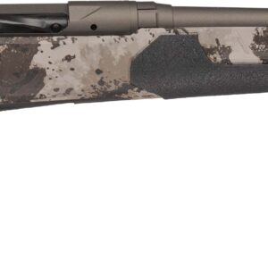 Camouflaged Savage AR-style rifle with detachable magazine