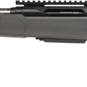 Close-up of black Savage tactical rifle with magazine