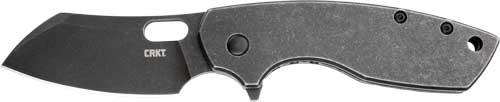 Black CRKT folding pocket knife with textured handle