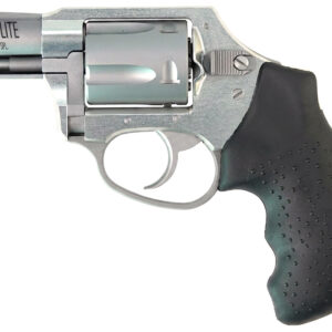 Compact silver U.C. Lite revolver with black grip