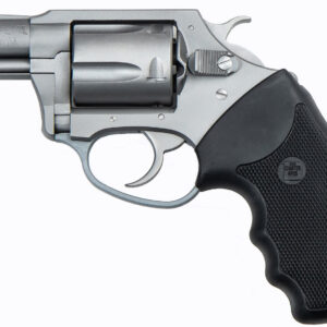 Compact gray .32 Magnum revolver with black textured grip