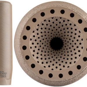 Stealth Additive Works Ekron 5.56 Suppressor, 3D-Printed Titanium, 8.5 oz, FDE