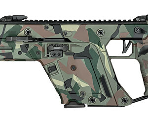Camouflaged bullpup rifle with compact tactical design