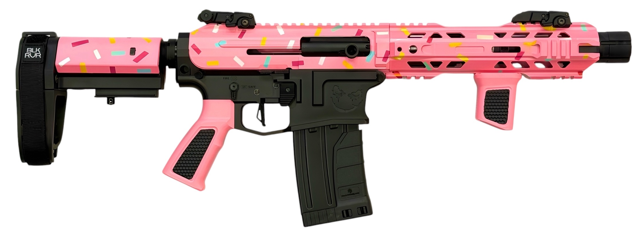 Orthos Joker Elite 12 Gauge Semi-Auto, 11" Barrel, Braced, Pink Donut Cerakote