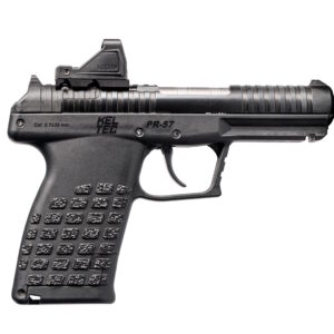 Close-up of Kel-Tec PR57 pistol with Viridian sight
