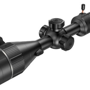Black thermal rifle scope with adjustment knobs