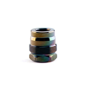 Rearden Mini Muzzle Device, 1/2×28 Thread, .456″ Bore, Black Rainbow PVD