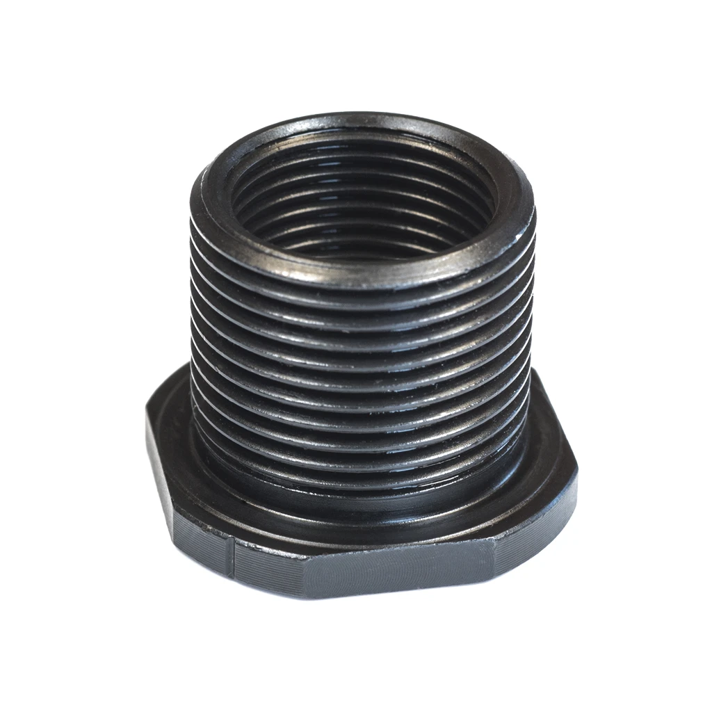 Precision Armament M4 Muzzle Thread Adapter, 1/2×28 to 5/8×24, PVD Matte Black